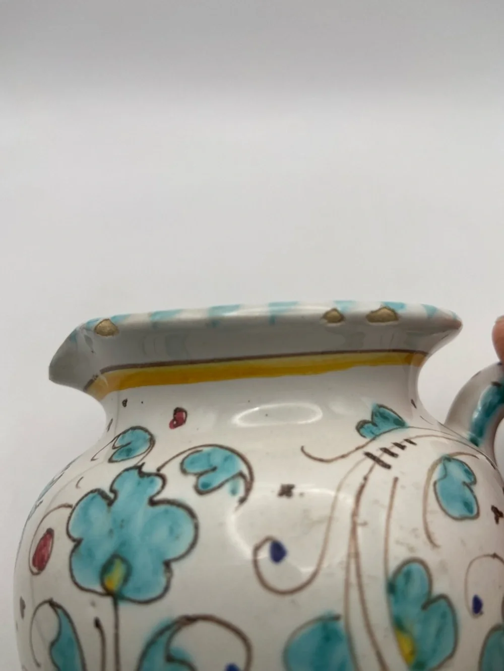 Hand Crafted Deruta Orvieto Rooster Creamer & Sugar Bowl Set Vintage
